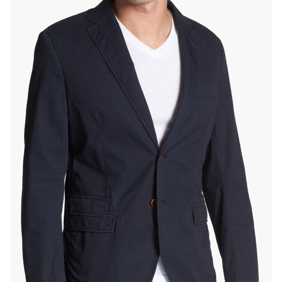 NWOT HUGO BOSS navy cotton sport coat size 40R - Picture 1 of 6